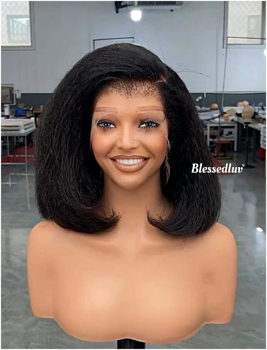 Lakesha – 4CTextured Ventilated Custom Glueless Bob Wig | Choose Lagos or Standard Hairline-Wig-Blessedluv.com-Brazilianweave.com