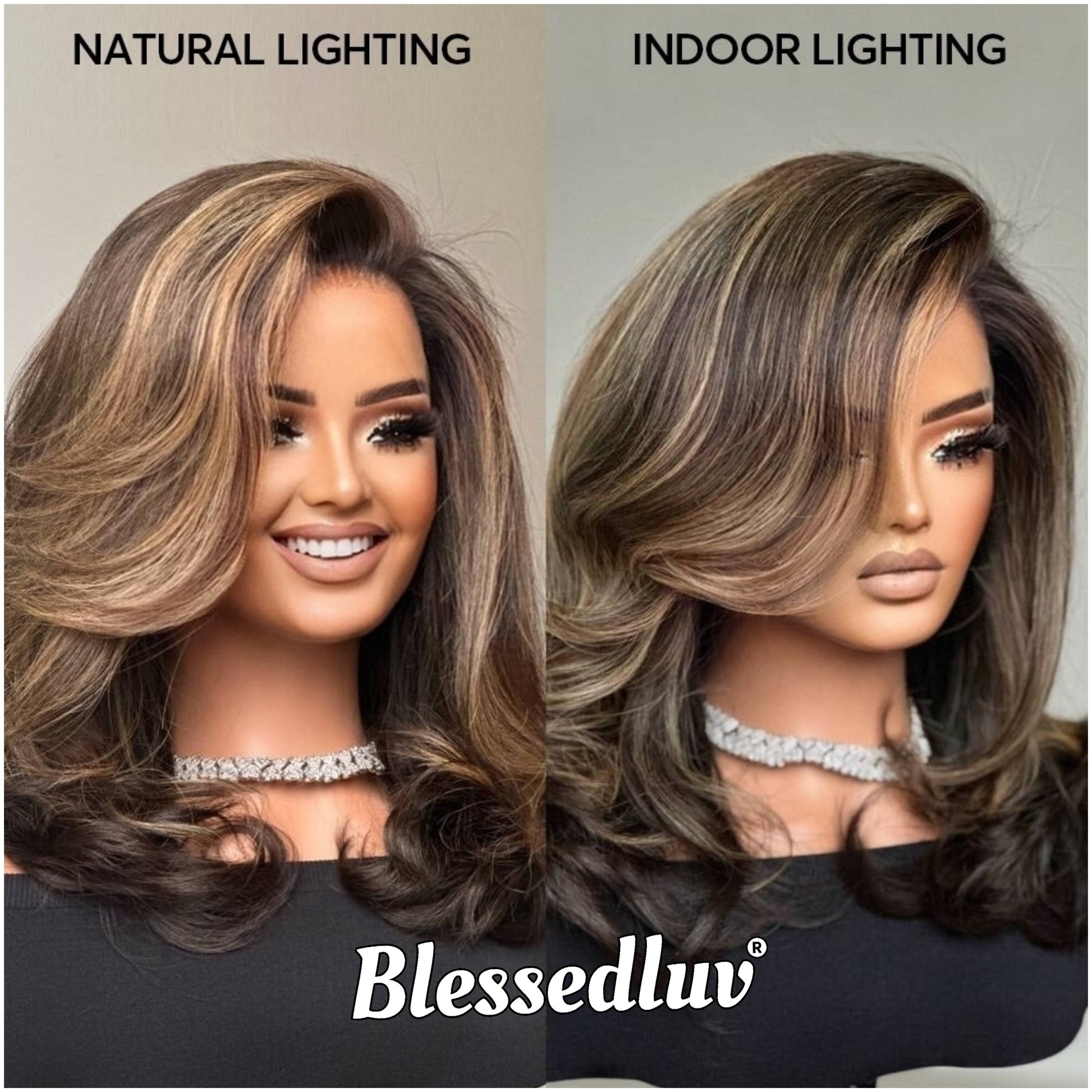 Tiffany – Glueless Layered HD Lace Wig in Highlights, Ready to Wear-Blessedluv.com-Brazilianweave.com