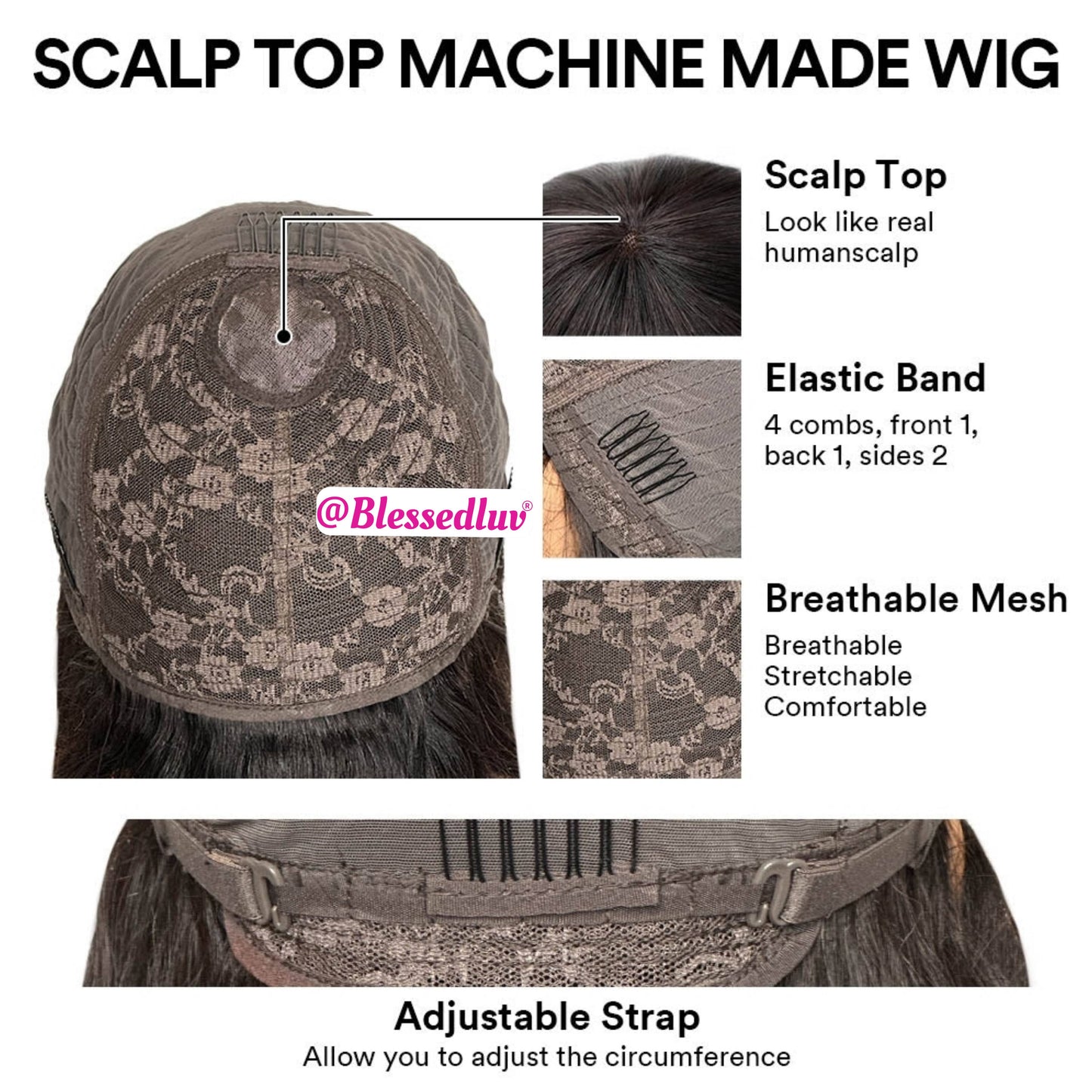 Zabrina – Pixie Cut No Lace Glueless, Ready to Wear-Blessedluv.com-Brazilianweave.com
