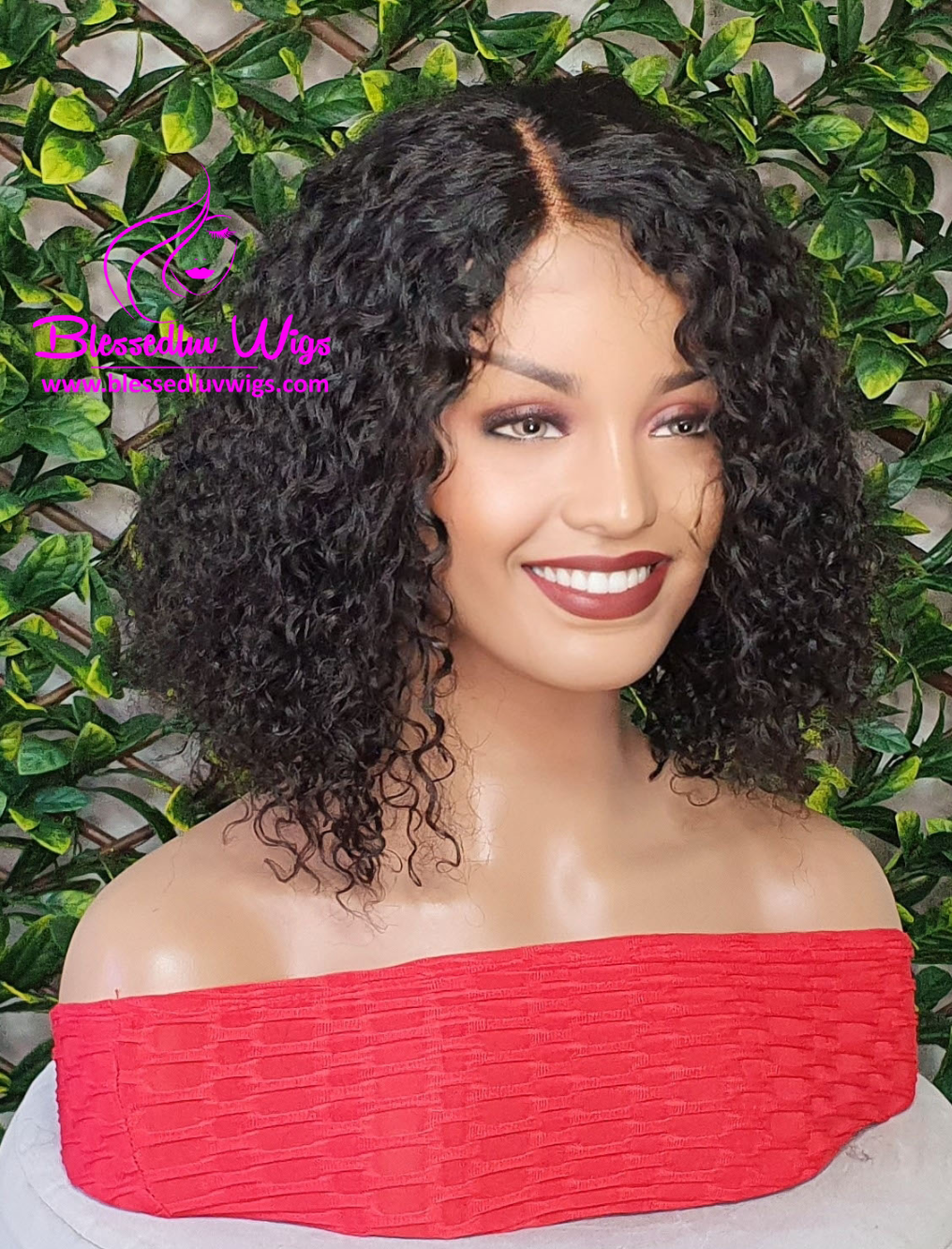 Liliana - Short Tight Curls Brazilian Lace Closure Wig-Wigs-www.brazilianweave.com-Brazilianweave.com