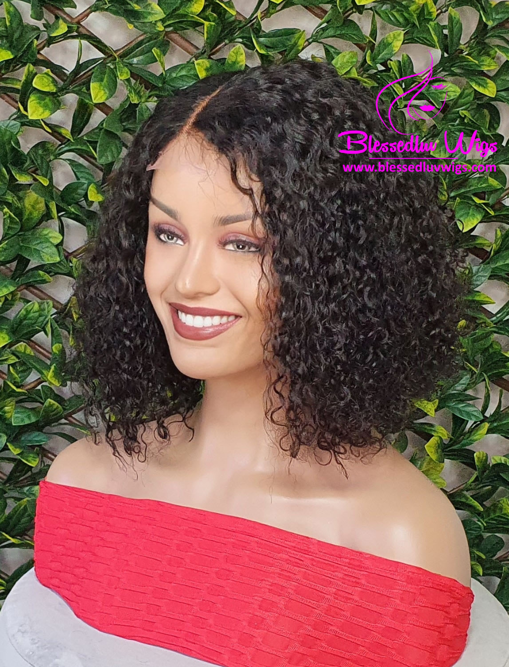 Liliana - Short Tight Curls Brazilian Lace Closure Wig-Wigs-www.brazilianweave.com-Brazilianweave.com