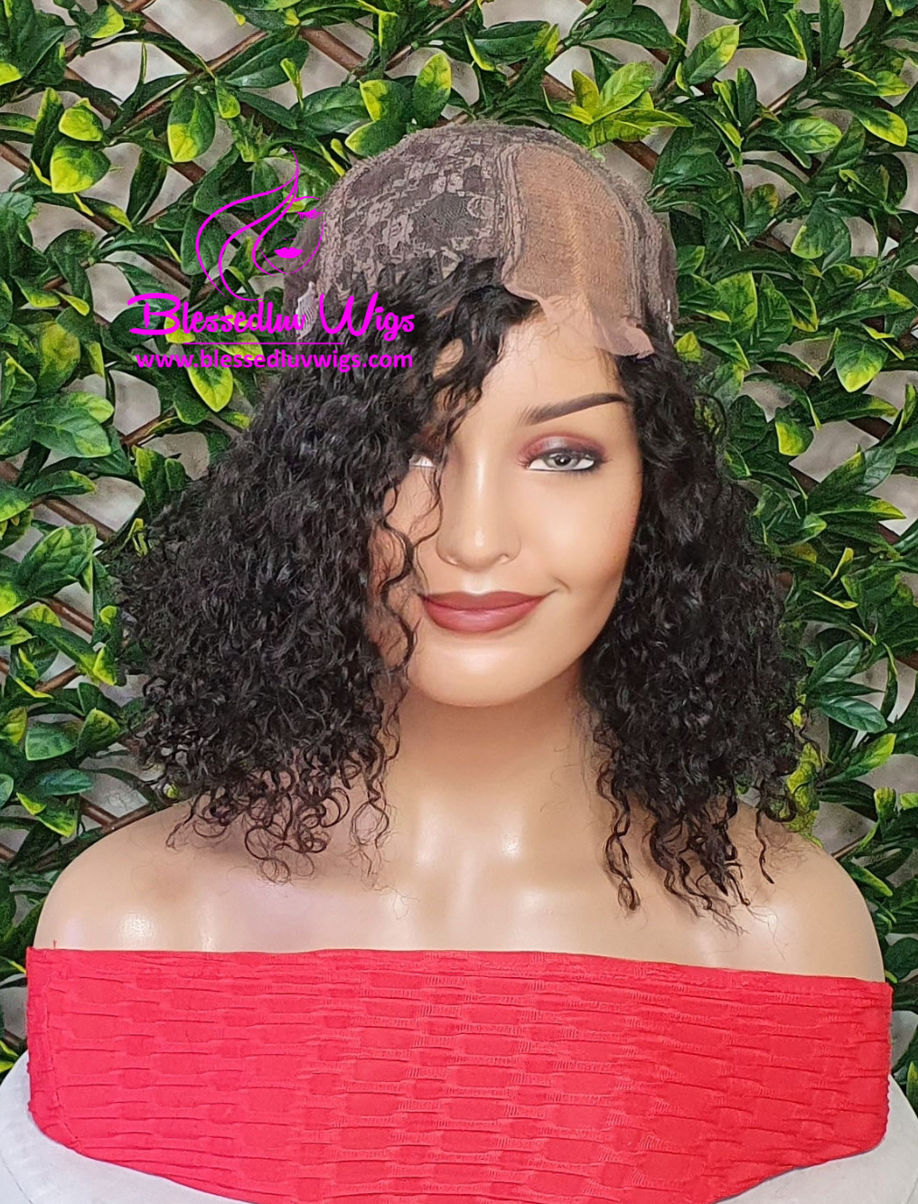 Liliana - Short Tight Curls Brazilian Lace Closure Wig-Wigs-www.brazilianweave.com-Brazilianweave.com