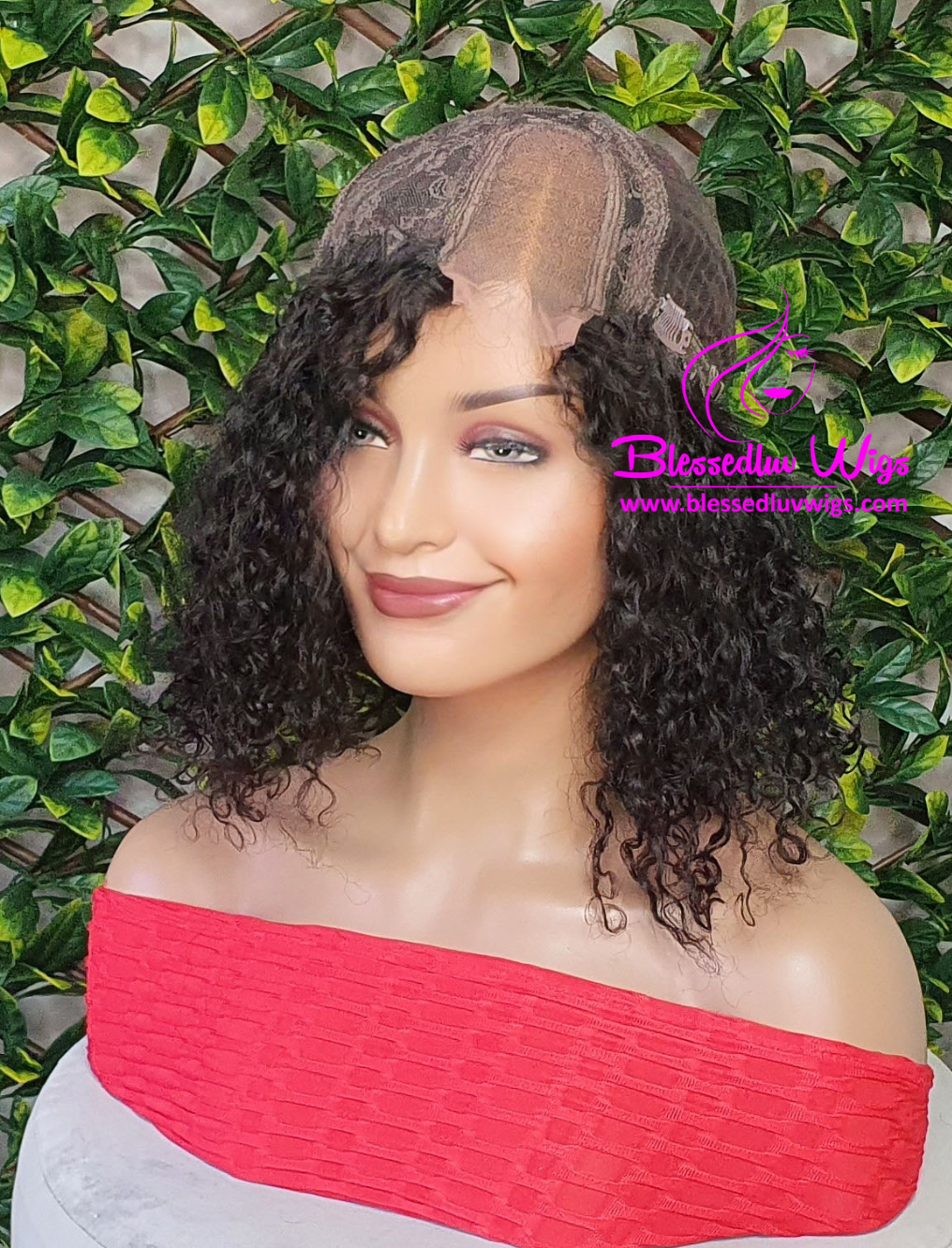 Liliana - Short Tight Curls Brazilian Lace Closure Wig-Wigs-www.brazilianweave.com-Brazilianweave.com