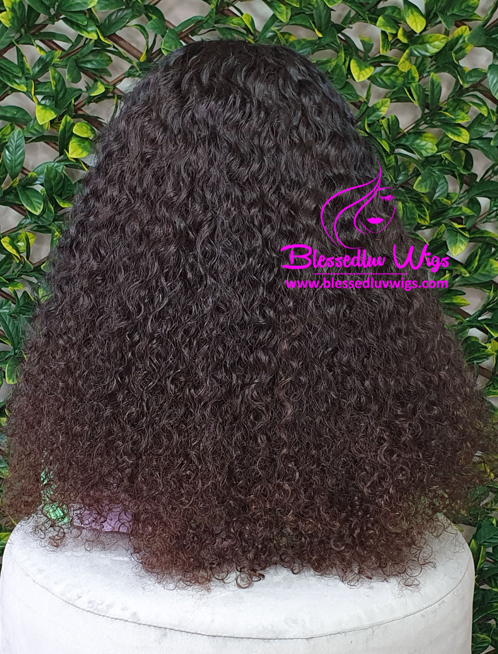 Natalia - Raw Blessedluv Curly Lace Closure Wig- Wig Lace has been Tinted-www.brazilianweave.com-Brazilianweave.com