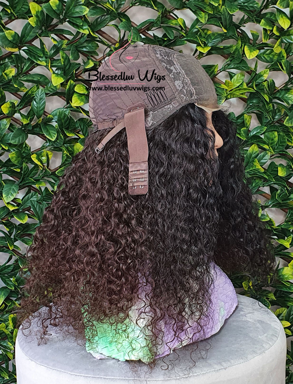 Natalia - Raw Blessedluv Curly Lace Closure Wig- Wig Lace has been Tinted-www.brazilianweave.com-Brazilianweave.com