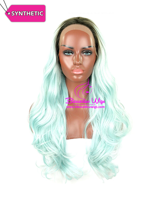 Maliah - Diva Sky Blue Wig Lace Front Wig-Brazilianweave.com-Brazilianweave.com
