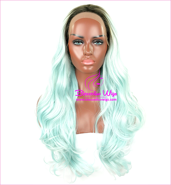 Maliah - Diva Sky Blue Wig Lace Front Wig-Brazilianweave.com-Brazilianweave.com