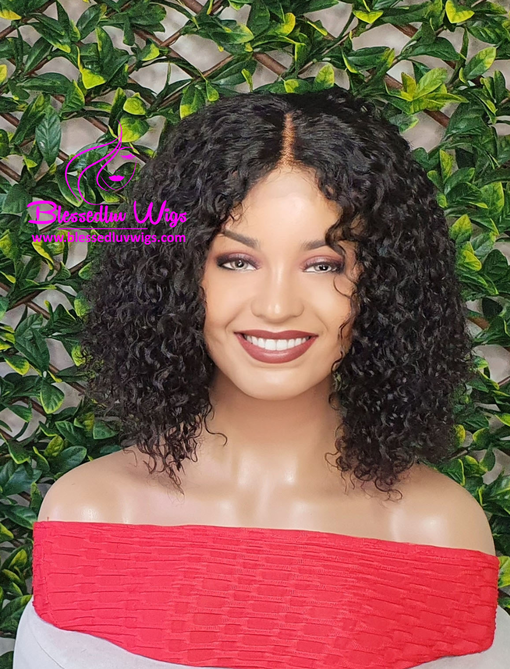 Liliana - Short Tight Curls Brazilian Lace Closure Wig-Wigs-www.brazilianweave.com-Brazilianweave.com