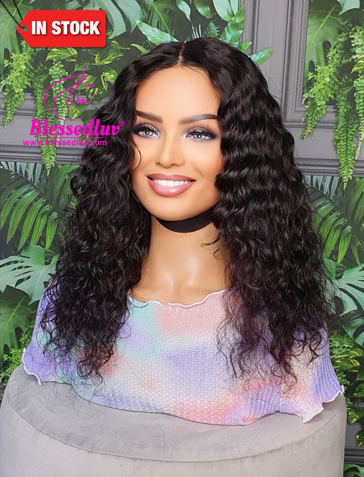 Elodie - Curly 13x1 Lace Front Wig-Wigs-www.blessedluv.com-Brazilianweave.com