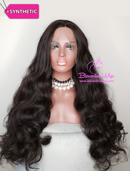 Marga - #1b Synthetic Lace Front Wig-Brazilianweave.com-Brazilianweave.com
