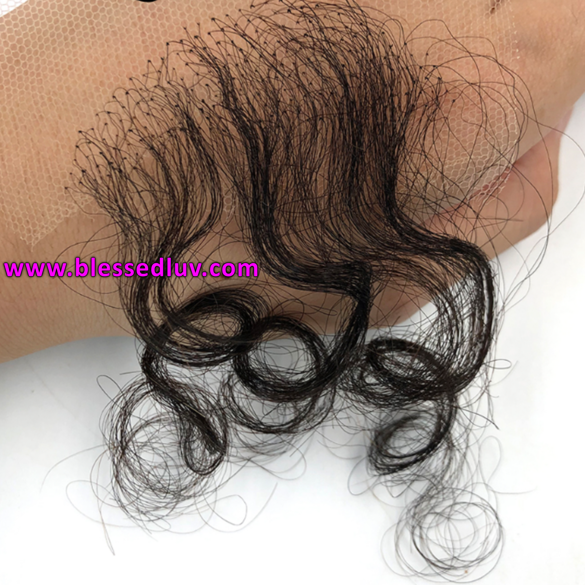 HD Swiss Lace Baby Hair Edge- Curly x2-Wigs-www.blessedluv.com-Brazilianweave.com