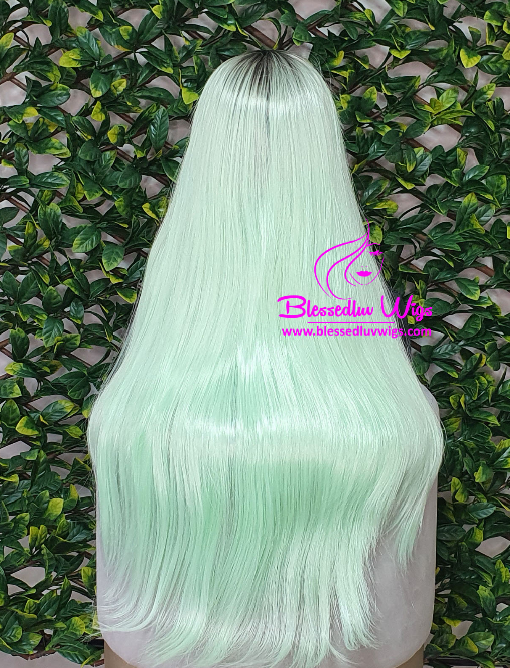 Molly - Synthetic Ombré Lime Green 13x4 Lace Frontal Wig-Brazilianweave.com-Brazilianweave.com