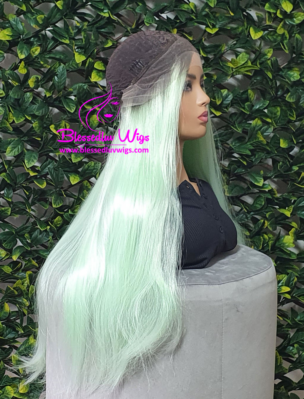 Molly - Synthetic Ombré Lime Green 13x4 Lace Frontal Wig-Brazilianweave.com-Brazilianweave.com