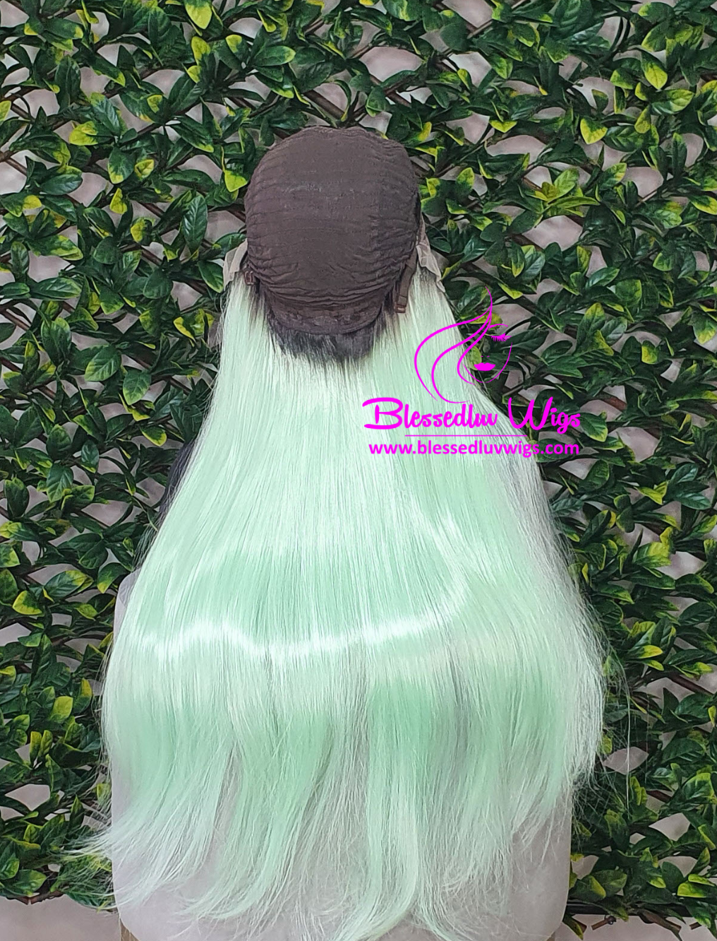 Molly - Synthetic Ombré Lime Green 13x4 Lace Frontal Wig-Brazilianweave.com-Brazilianweave.com