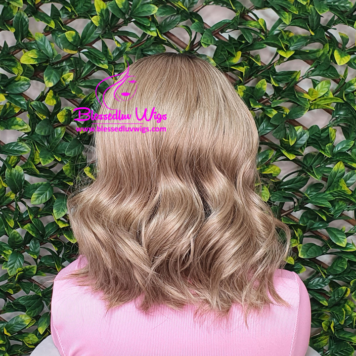 Georgia - Synthetic Ombré Balayage 13x4 Lace Frontal Wig-Brazilianweave.com-Brazilianweave.com